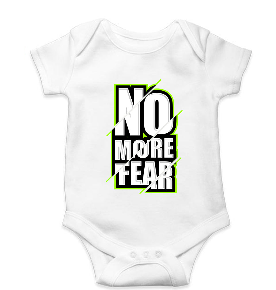 Fear Kids Romper For Baby Boy/Girl-0-5 Months(18 Inches)-White-Ektarfa.online