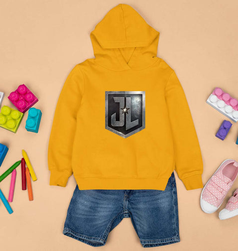 Justice League Kids Hoodie for Boy/Girl-Mustard Yellow-Ektarfa.online