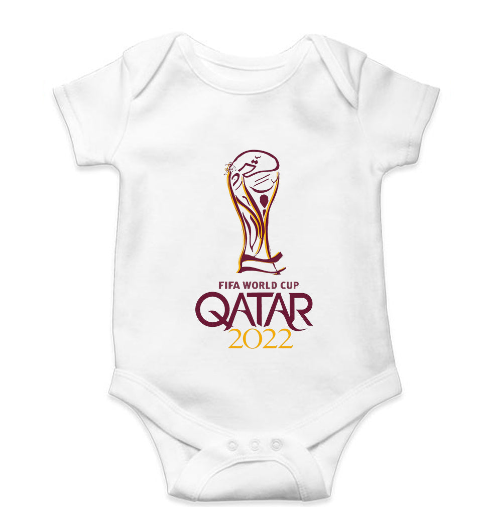 FIFA World Cup Qatar 2022 Kids Romper For Baby Boy/Girl-0-5 Months(18 Inches)-White-Ektarfa.online