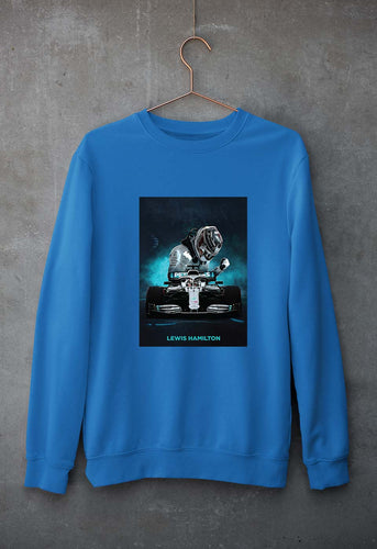 Lewis Hamilton F1 Unisex Sweatshirt for Men/Women-S(40 Inches)-Royal Blue-Ektarfa.online