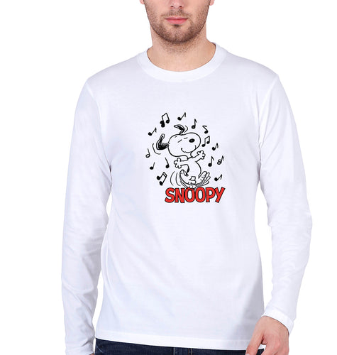 Peanuts Snoopy Full Sleeves T-Shirt for Men-White-Ektarfa.online