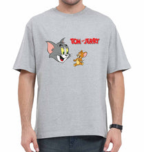 Load image into Gallery viewer, Tom and Jerry Oversized T-Shirt for Men-Grey-Ektarfa.online
