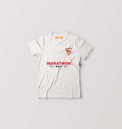Sevilla FC 2021-22 Kids T-Shirt for Boy/Girl-White-Ektarfa.online