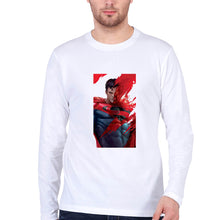 Load image into Gallery viewer, Superman Superhero Dad Full Sleeves T-Shirt for Men-White-Ektarfa.online
