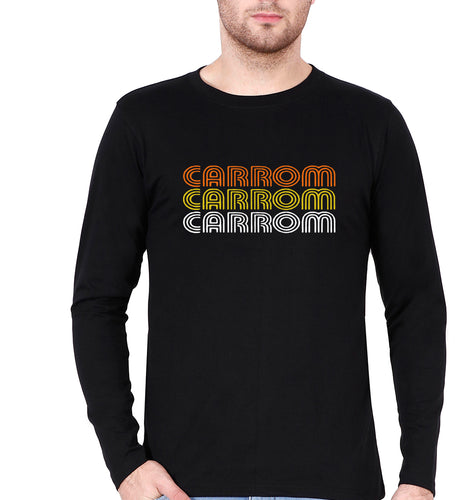 Carrom Full Sleeves T-Shirt for Men-Black-Ektarfa.online