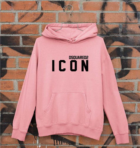 DSQUARED - ICON Unisex Hoodie for Men/Women-Light Pink-Ektarfa.online