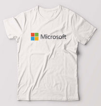 Load image into Gallery viewer, Microsooft T-Shirt for Men-S(38 Inches)-White-Ektarfa.online

