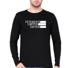Load image into Gallery viewer, Vetements Full Sleeves T-Shirt for Men-Black-Ektarfa.online
