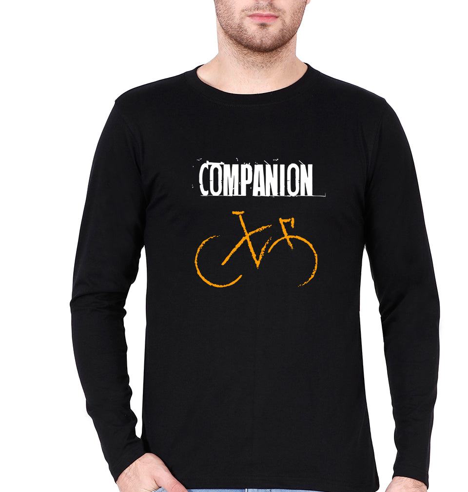 Cycling Companion Full Sleeves T-Shirt for Men-Black-Ektarfa.online