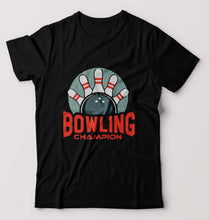 Load image into Gallery viewer, Bowling Champion T-Shirt for Men-Black-Ektarfa.online
