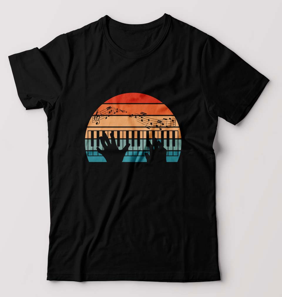 Piano T-Shirt for Men-Black-Ektarfa.online