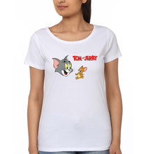 Load image into Gallery viewer, Tom and Jerry T-Shirt for Women-XS(32 Inches)-White-Ektarfa.online
