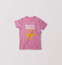 Load image into Gallery viewer, Blood Sweat Respect Gym Kids T-Shirt for Boy/Girl-0-1 Year(20 Inches)-Pink-Ektarfa.online
