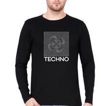 Load image into Gallery viewer, Techno Full Sleeves T-Shirt for Men-Black-Ektarfa.online
