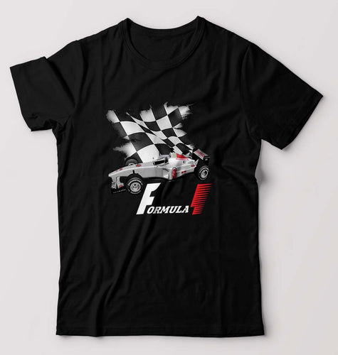 Formula 1(F1) T-Shirt for Men-S(38 Inches)-Black-Ektarfa.online