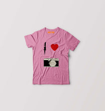 Load image into Gallery viewer, I love camera Kids T-Shirt for Boy/Girl-Pink-Ektarfa.online
