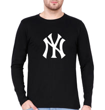 Load image into Gallery viewer, New York Yankees Full Sleeves T-Shirt for Men-Black-Ektarfa.online
