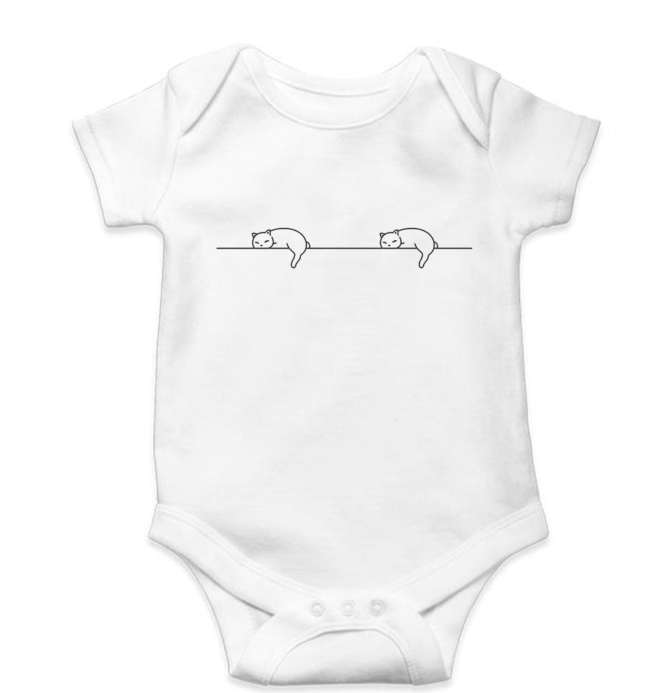 Cat Kids Romper For Baby Boy/Girl-0-5 Months(18 Inches)-White-Ektarfa.online