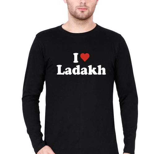 I Love Ladakh Full Sleeves T-Shirt for Men-Black-Ektarfa.online