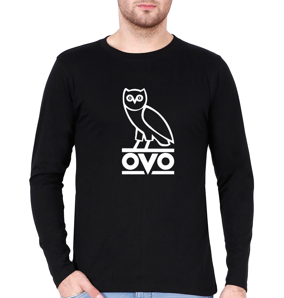 OVO Full Sleeves T-Shirt for Men-Black-Ektarfa.online