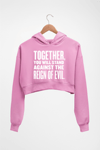 Load image into Gallery viewer, Reign-of-evil Crop HOODIE FOR WOMEN-Light Baby Pink-Ektarfa.online
