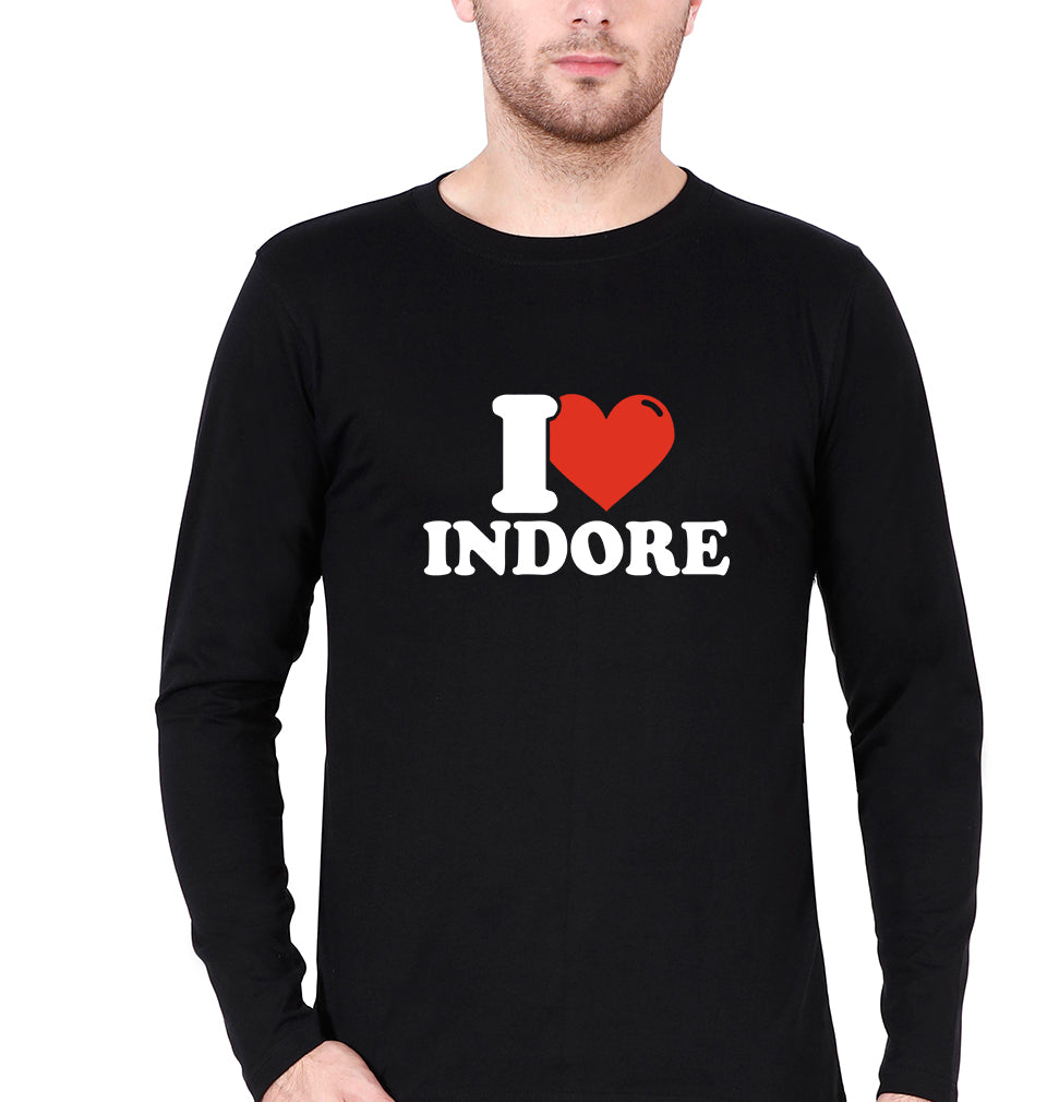 I Love Indore T Full Sleeves T-Shirt for Men-Black-Ektarfa.online