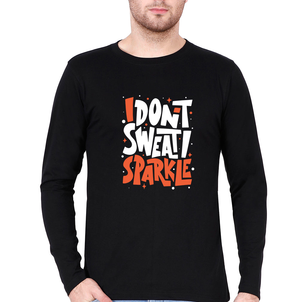 Gym Sweat Full Sleeves T-Shirt for Men-S(38 Inches)-Black-Ektarfa.online