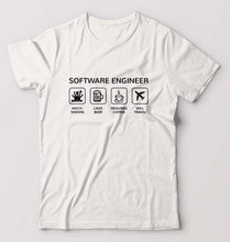 Load image into Gallery viewer, Software Engineer T-Shirt for Men-White-Ektarfa.online
