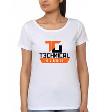 Load image into Gallery viewer, Technical Guruji(Gaurav Chaudhary) T-Shirt for Women-XS(32 Inches)-White-Ektarfa.online
