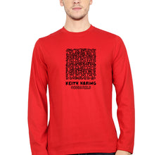Load image into Gallery viewer, Keith Haring Full Sleeves T-Shirt for Men-Red-Ektarfa.online
