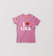 Load image into Gallery viewer, I Love USA Kids T-Shirt for Boy/Girl-Pink-Ektarfa.online
