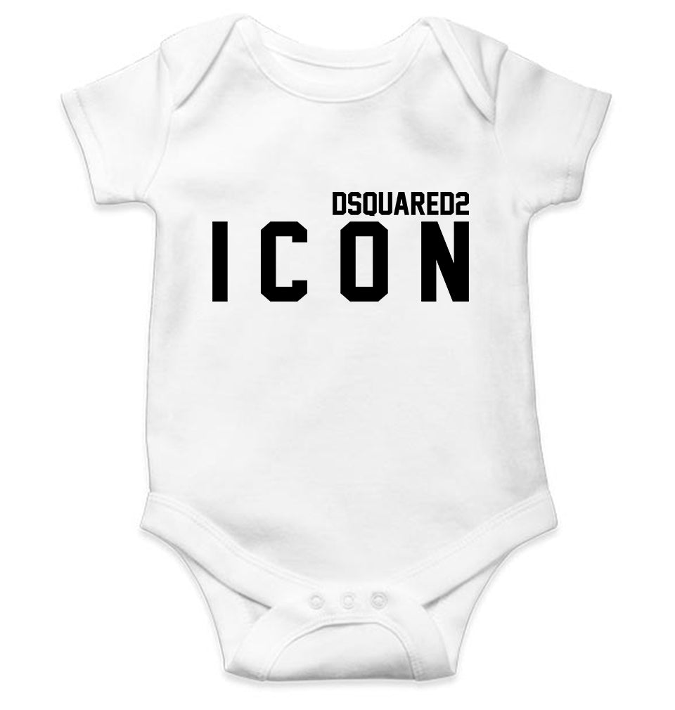 DSQUARED - ICON Kids Romper For Baby Boy/Girl-0-5 Months(18 Inches)-White-Ektarfa.online