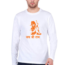 Load image into Gallery viewer, Jai Shree Ram Full Sleeves T-Shirt for Men-S(38 Inches)-White-Ektarfa.online
