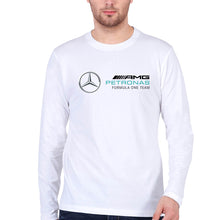 Load image into Gallery viewer, Mercedes AMG Petronas F1 Full Sleeves T-Shirt for Men-S(38 Inches)-White-Ektarfa.online
