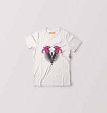 Load image into Gallery viewer, Ram Skull Kids T-Shirt for Boy/Girl-White-Ektarfa.online
