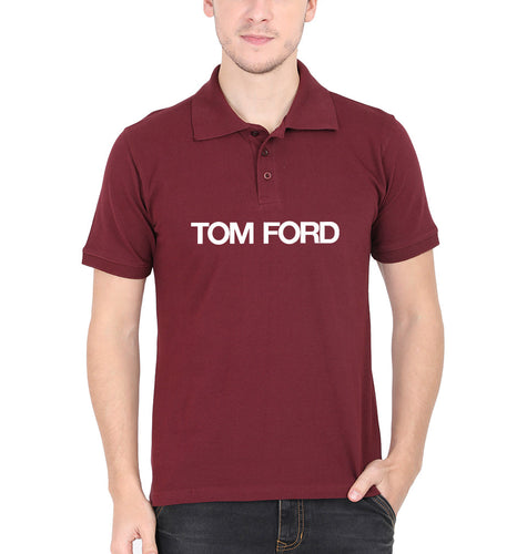 Tom Ford Polo T-Shirt for Men-S(38 Inches)-Maroon-Ektarfa.co.in
