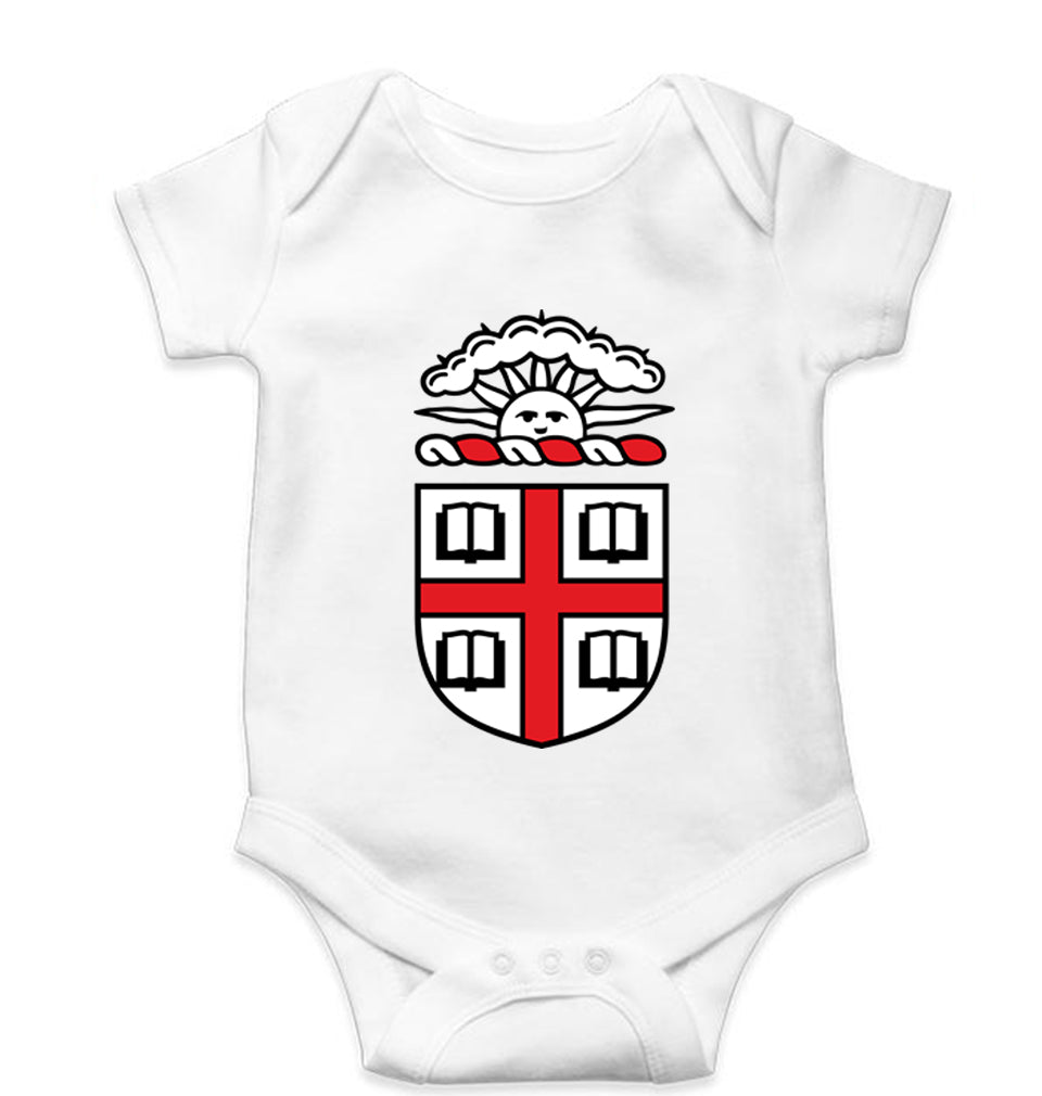 Brown University Kids Romper For Baby Boy/Girl-0-5 Months(18 Inches)-White-Ektarfa.online