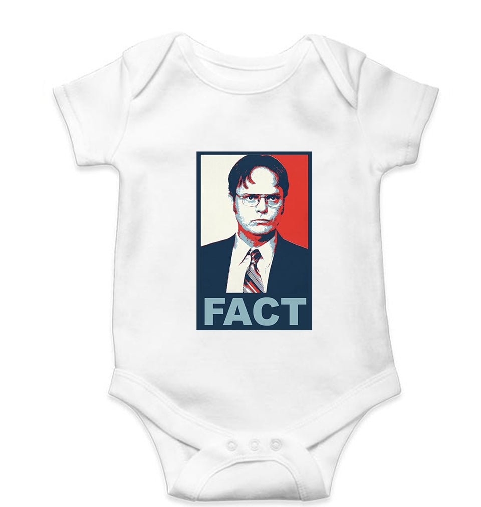 Dwight Schrute Fact Kids Romper For Baby Boy/Girl-0-5 Months(18 Inches)-White-Ektarfa.online