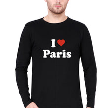 Load image into Gallery viewer, I Love Paris T Full Sleeves T-Shirt for Men-Black-Ektarfa.online
