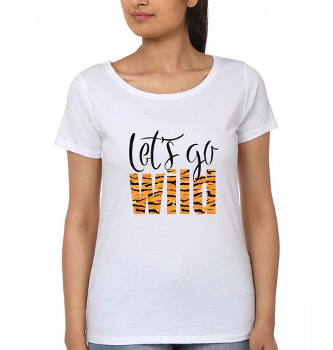 Lets Go Wild T-Shirt for Women-White-Ektarfa.online