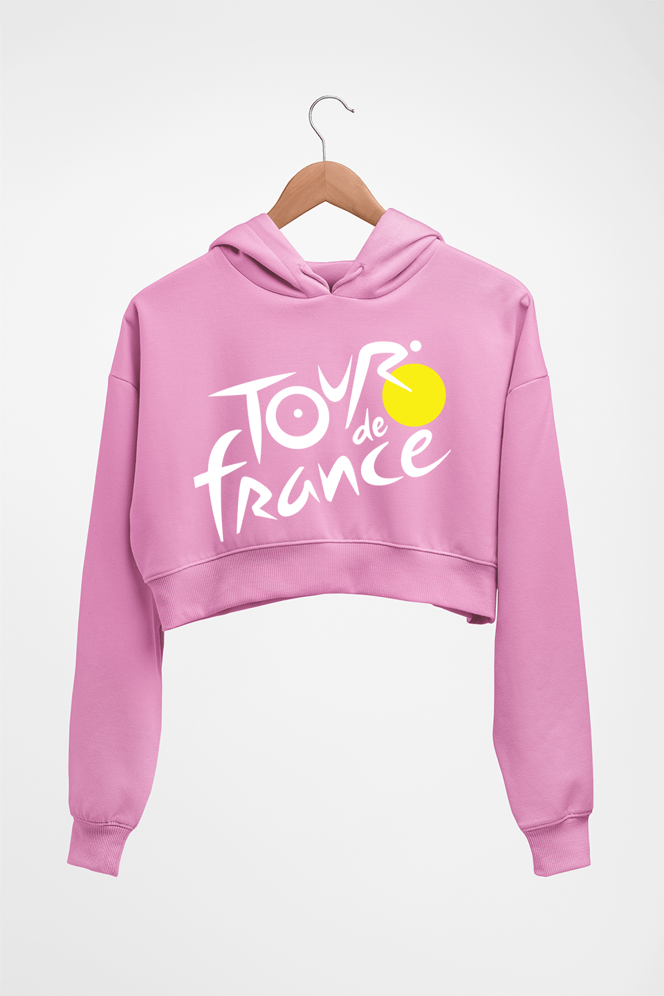 Tour de France Crop HOODIE FOR WOMEN-Light Baby Pink-Ektarfa.online