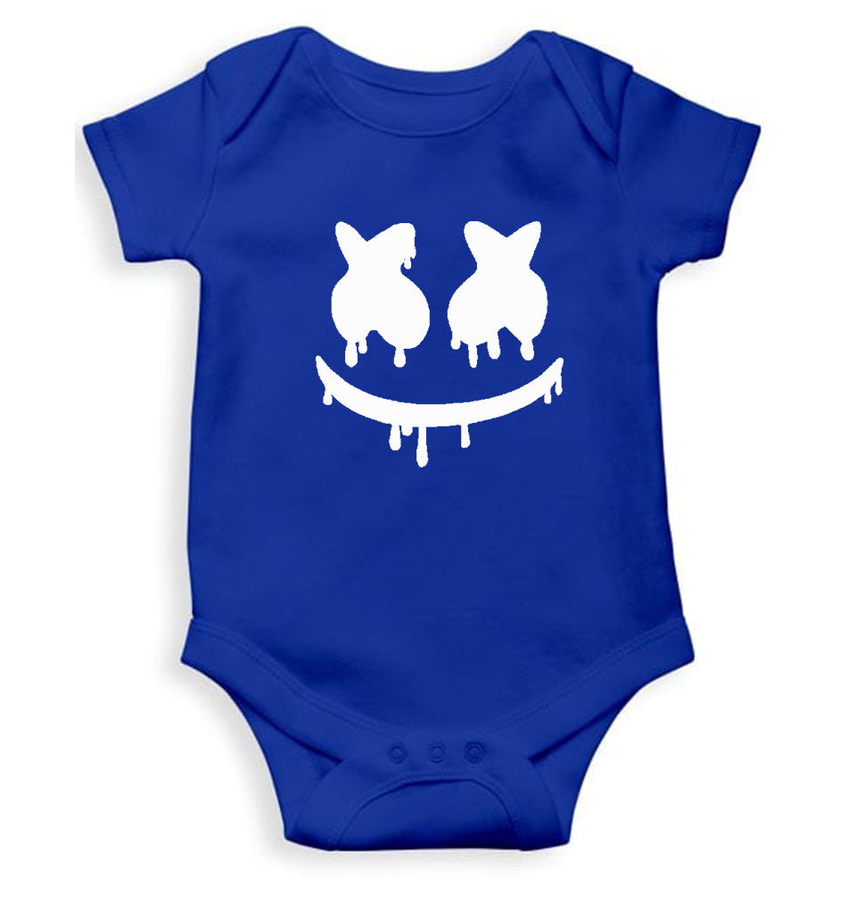 Marshmello Kids Romper For Baby Boy/Girl-0-5 Months(18 Inches)-Royal Blue-Ektarfa.online