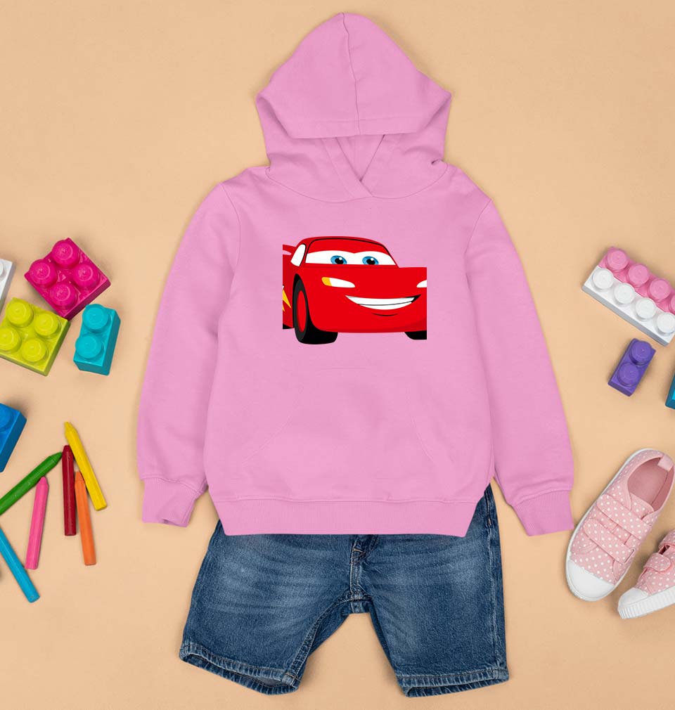 Lightning McQueen Kids Hoodie for Boy/Girl-Light Baby Pink-Ektarfa.online