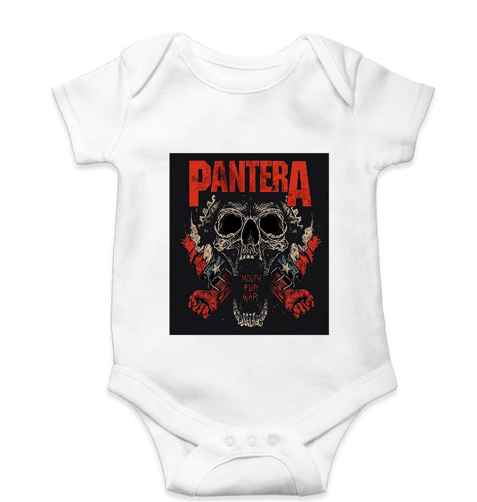 Pantera Kids Romper For Baby Boy/Girl-0-5 Months(18 Inches)-White-Ektarfa.online