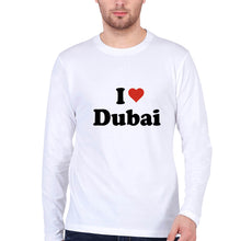 Load image into Gallery viewer, I Love Dubai Full Sleeves T-Shirt for Men-White-Ektarfa.online
