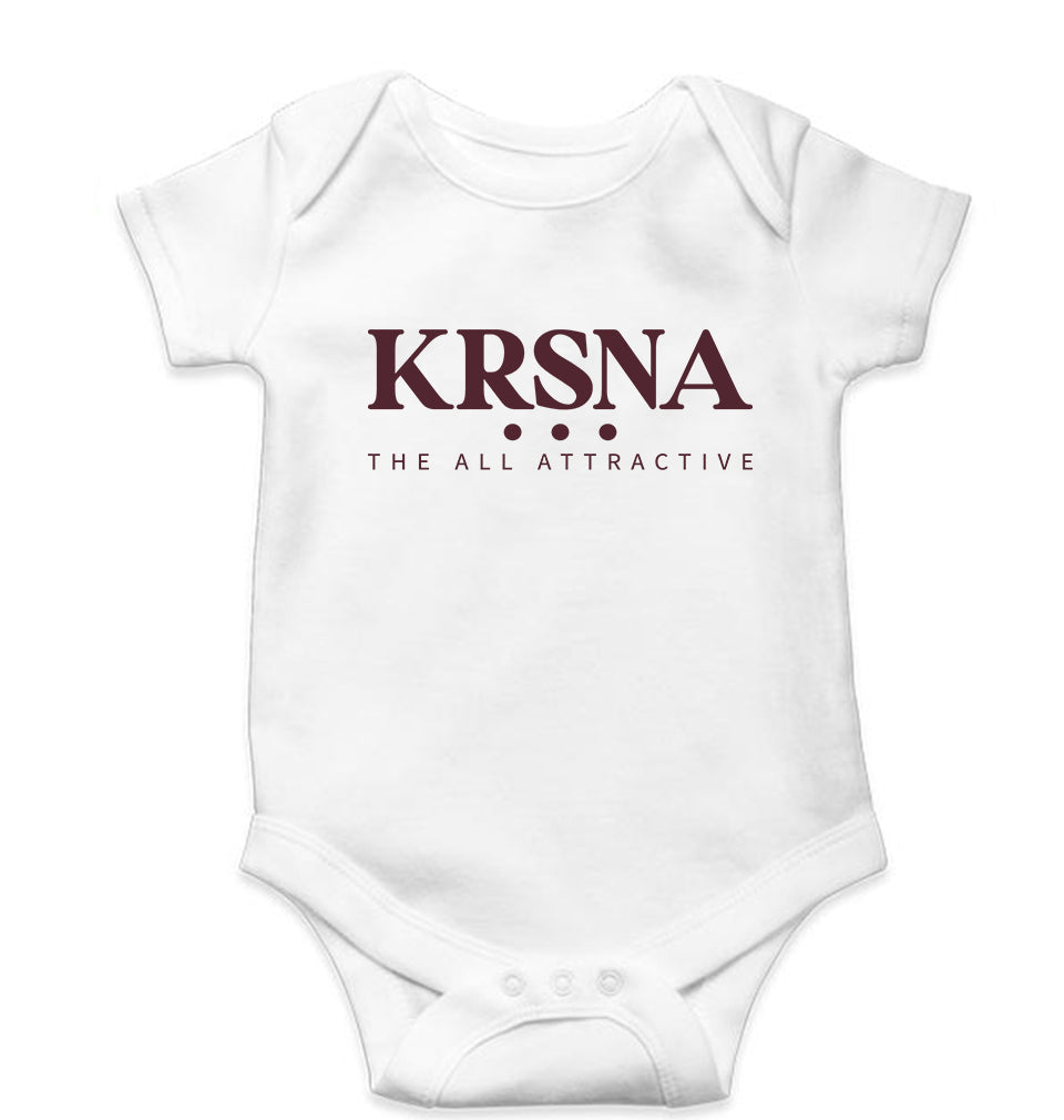 Krsna Kids Romper For Baby Boy/Girl-0-5 Months(18 Inches)-White-Ektarfa.online