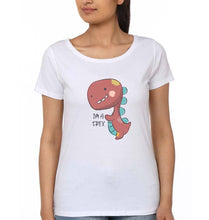 Load image into Gallery viewer, Dinosaur TRex T-Shirt for Women-XS(32 Inches)-White-Ektarfa.online
