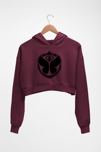 Load image into Gallery viewer, Tomorrowland Crop HOODIE FOR WOMEN-Maroon-Ektarfa.online
