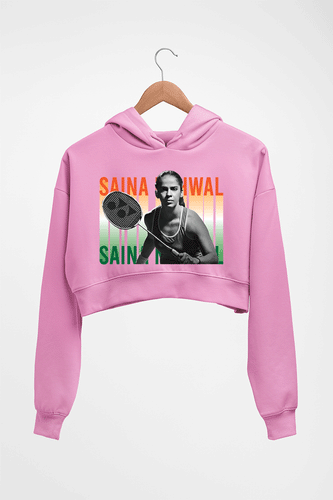 Saina Nehwal Crop HOODIE FOR WOMEN-Light Baby Pink-Ektarfa.online