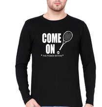 Load image into Gallery viewer, Tennis Full Sleeves T-Shirt for Men-Black-Ektarfa.online
